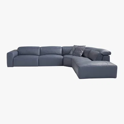 Barker and Stonehouse Belmondo Leather Recliner Corner Sofa