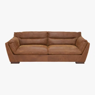 Barker and Stonehouse Marnie Leather Sofa, Wyatt Marronne