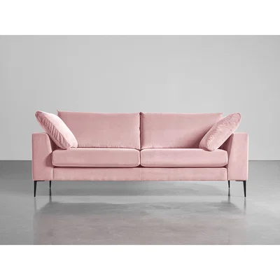 Cox and Cox Milano Grand Sofa Blush Cotton Velvet