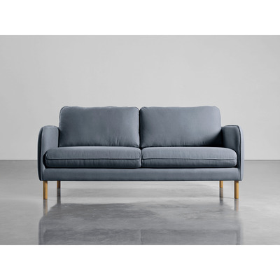 Cox and Cox Scandi Petite Sofa French Blue Linen Cotton Blend