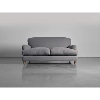 Cox and Cox Cosy Midi Sofa Smoke Linen Cotton Blend