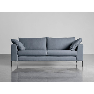 Cox and Cox Milano Midi Sofa French Blue Linen Cotton Blend