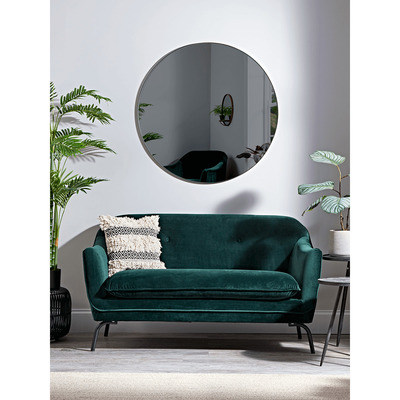 Cox and Cox Forest Green Velvet Occasional Sofa