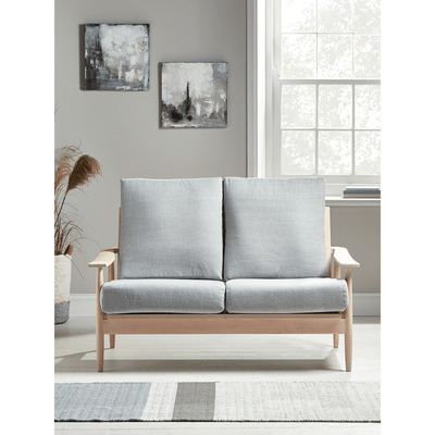 Cox and Cox Beech Spindleback Sofa - Soft Grey