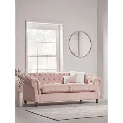 Cox and Cox NEW Layla Buttoned Sofa - Blush Velvet