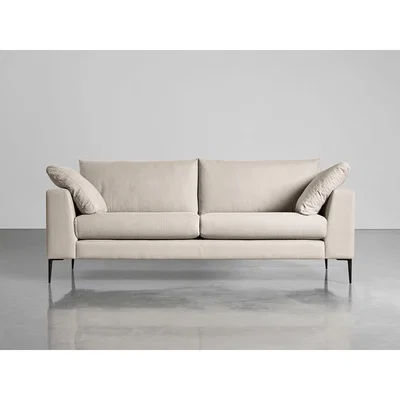 Cox and Cox Milano Midi Sofa Birch Linen Cotton Blend