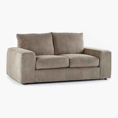 Dunelm Champ Fabric 2 Seater Sofa Brown