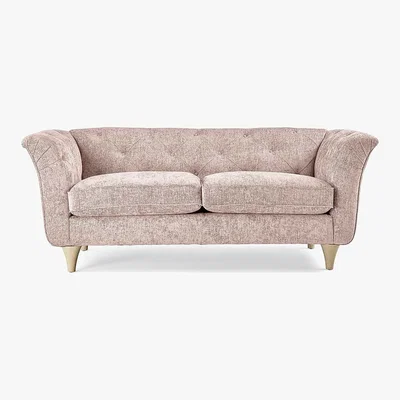Dunelm Jaipur Small Sofa Luxury Chenille Premium Chenille Rosewood