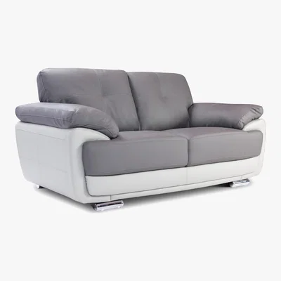 Dunelm Carlton 2 Seater Leather Sofa Grey