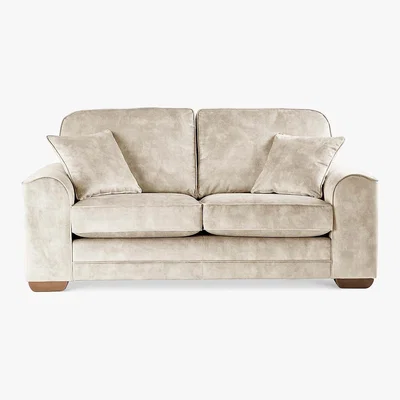 Dunelm Morello Small Sofa Slub Velvet Slub Velvet Natural