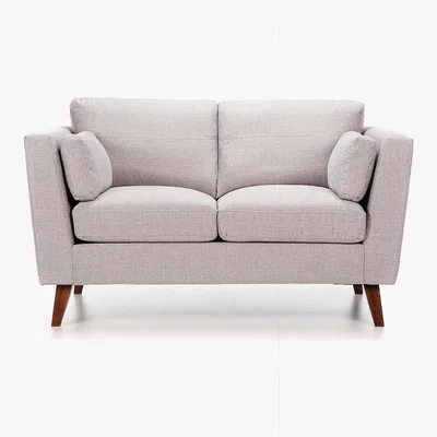 Dunelm Sam Fabric 2 Seater Sofa Silver