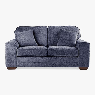 Dunelm Morello Small Sofa Luxury Chenille Premium Chenille Navy