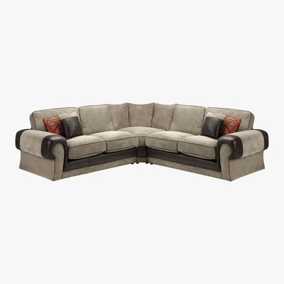 Dunelm Tangent Standard Back 2 Corner 2 Sofa Brown