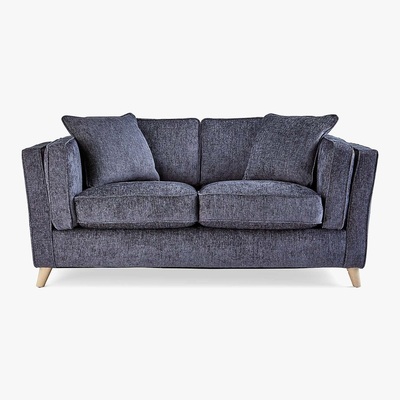 Dunelm Arabella Small Sofa Luxury Chenille Premium Chenille Navy