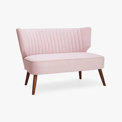 Dunelm Eva 2 Seater Cocktail Sofa - Blush Pink Blush (Pink)