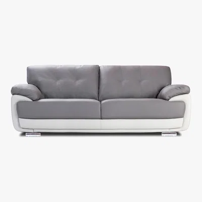 Dunelm Carlton 3 Seater Leather Sofa Grey