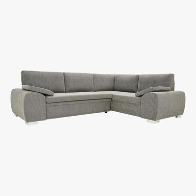 Dunelm Enzo Corner Fabric Sofa Bed with Storage Grey