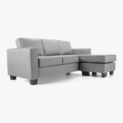 Dunelm Vincent Fabric Reversible Corner Chaise Sofa Grey