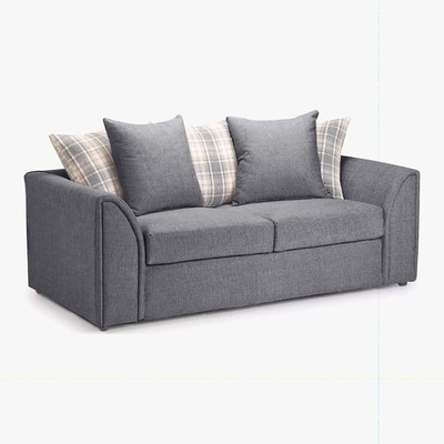 Dunelm Nevada Fabric 3 Seater Sofa Grey