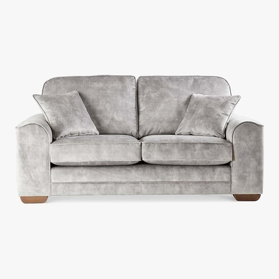 Dunelm Morello Small Sofa Slub Velvet Slub Velvet Cement