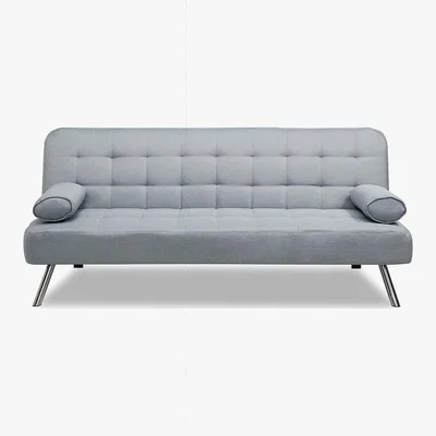Dunelm Tobi Fabric Sofa Bed Light Grey