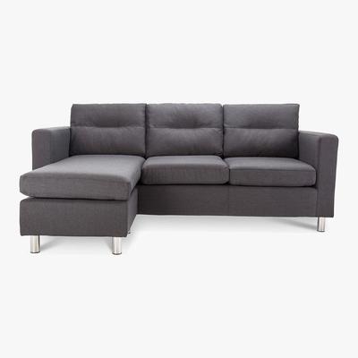 Dunelm Osaka Fabric Chaise Sofa Grey