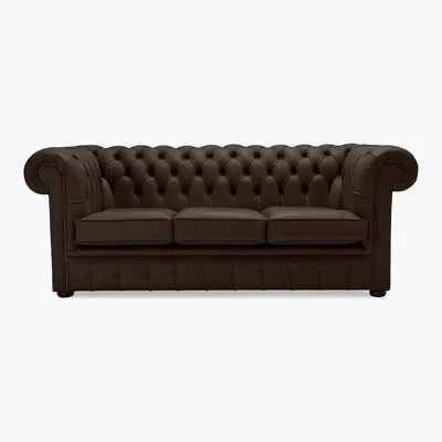 Dunelm Belvedere Chesterfield 3 Seater Crushed Velvet Sofa Brown