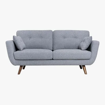 Dunelm Bobby Grey 2 Seater Sofa Grey