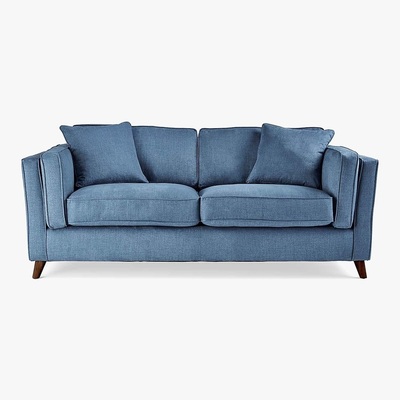 Dunelm Arabella Small Sofa Brushed Plain Fabric Brushed Plain Cobalt