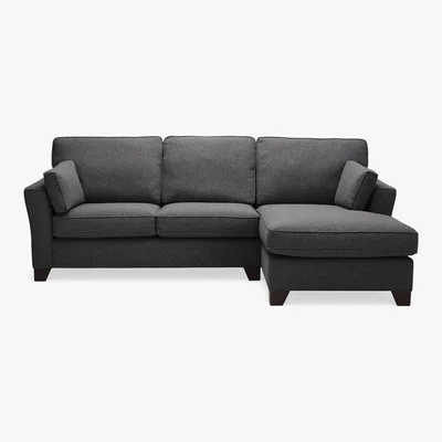 Dunelm Grayson Right Hand Corner Chaise Sofa Grey