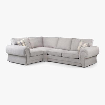 Dunelm Chesham Standard Back Left Hand Corner Sofa Bed Grey