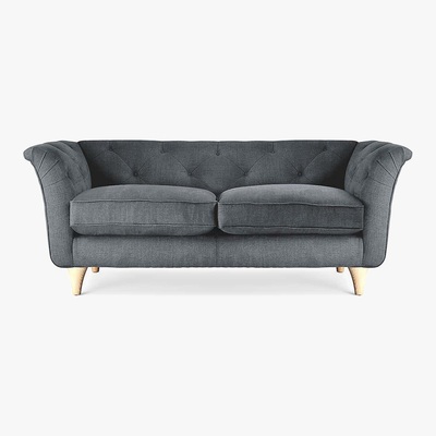 Dunelm Jaipur Small Sofa Brushed Plain Fabric Brushed Plain Pewter