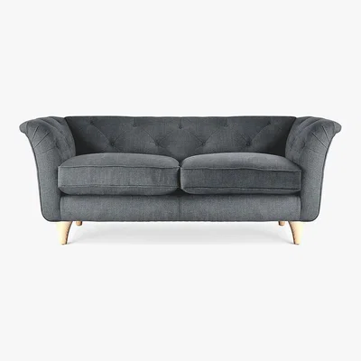Dunelm Jaipur Small Sofa Brushed Plain Fabric Brushed Plain Pewter