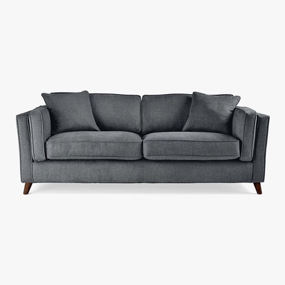 Dunelm Arabella Medium Sofa Brushed Plain Fabric Brushed Plain Pewter