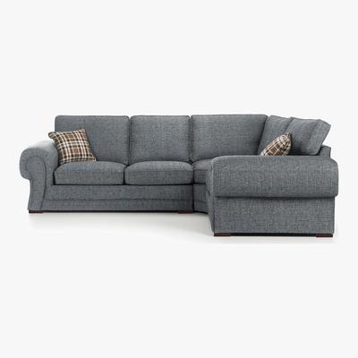 Dunelm Chesham Standard Back Right Hand Corner Sofa Bed Grey
