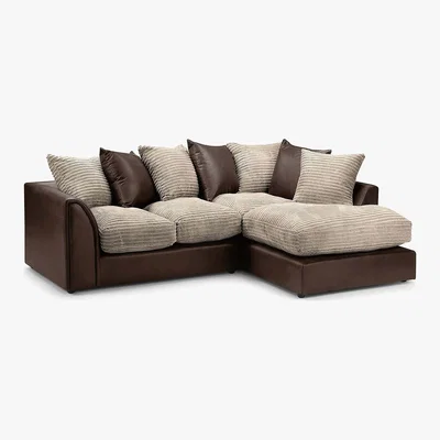 Dunelm Byron Right Hand Corner Sofa Brown