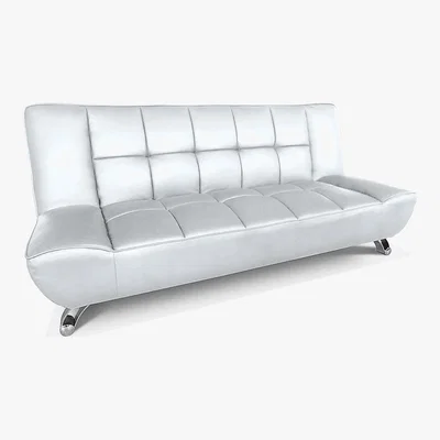 Dunelm Vogue Faux Leather Sofa Bed White