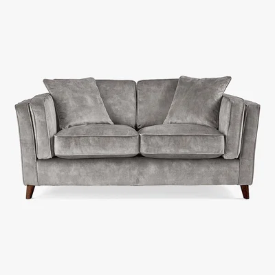 Dunelm Arabella Small Sofa Slub Velvet Slub Velvet Cement