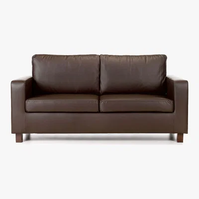 Dunelm Max 3 Seater Faux Leather Sofa Brown