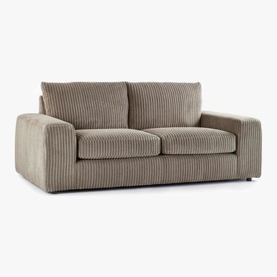 Dunelm Champ Fabric 3 Seater Sofa Brown