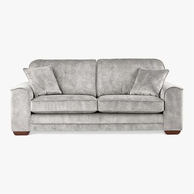 Dunelm Morello Medium Sofa Slub Velvet Slub Velvet Cement