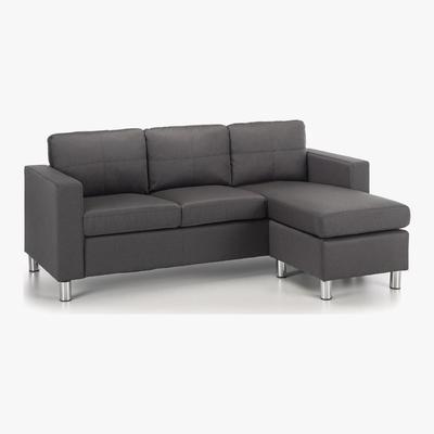 Dunelm Zara Reversible Fabric Corner Chaise Sofa Grey