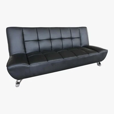 Dunelm Vogue Faux Leather Sofa Bed Black