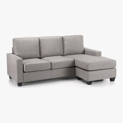 Dunelm Carla Reversible Fabric Corner Chaise Sofa Grey