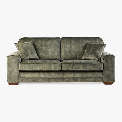 Dunelm Morello Medium Sofa Slub Velvet Slub Velvet Forest Green