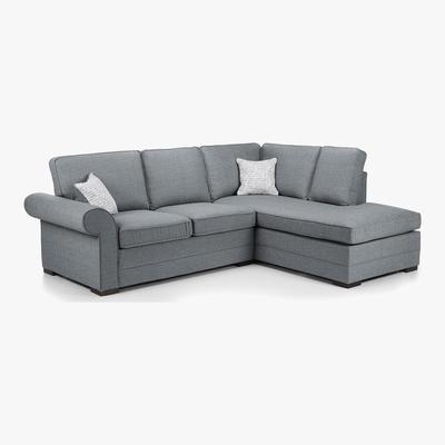 Dunelm Logan Right Hand Corner Sofa Bed Grey