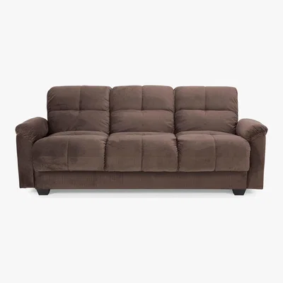 Dunelm Cate Fabric Sofa Bed with Ottoman Grey