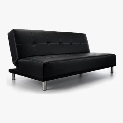Dunelm Duke Faux Leather Sofa Bed Black
