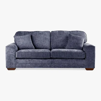 Dunelm Morello Medium Sofa Luxury Chenille Premium Chenille Navy