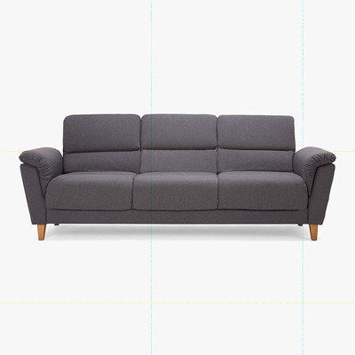 Dunelm Elan 3 Seater Sofa Bed Grey